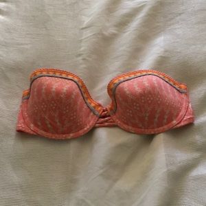 PINK strapless Bathing suit top